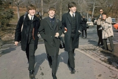 Walk in Central Park in New York City, February 10, 1964 on their first U.S. tour.