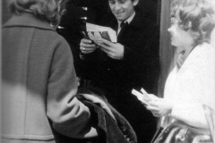 George Harrison & Fans Sloan Square. London. 10 February 1963