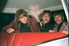 February 19, 1967 A fan photo of Cynthia Lennon, who is sitting on her