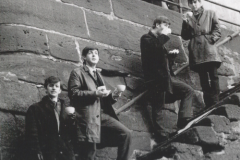 The Beatles have a cuppa down by the River Mersey, Liverpool, 19 February 1963