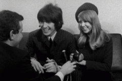 January 22, 1966 - George and Pattie being interviewed the day