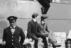 Beatles during the filming of ‘A Hard Day’s Night’, 1964.
