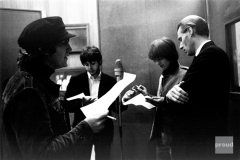 John Lennon, Paul McCartney, George Harrison, and George Martin