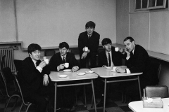 Tea break during recording of From Me To You & The One After 909 at Abbey Road with George Martin 5th March '63
