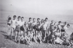 24- John Lennon (over to the right, in the middle) on a Dovedale Primary School trip to the Isle of Man in the summer of 1951.