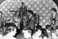Ringo Starr with Rory Storm and the Hurricanes perform in a Liverpool club in the early 1960s.