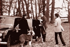 Beatles arrive on location for the filming of the promotional clip for Strawberry Fields Forever, at Knole Park in Sevenoaks, Kent. (