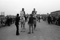 The Beatles filming a promo video for Penny Lane, February 1967.
