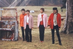 The Beatles filming the promotional clip for Strawberry Fields Forever in Knole Park, 30 January 1967