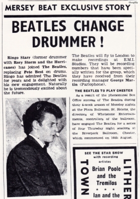 Beatles Change Drummer - 17 August 1962
