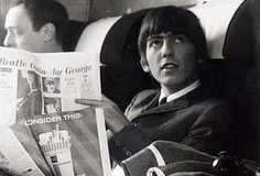 George Harrison on the train