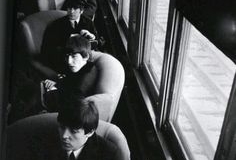 The Beatles in training, in a train, in a line, on the line