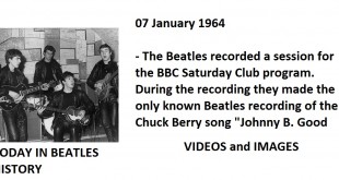 07 January 1964 - BBC Saturday Club program - Beatles recorded Johnny B. Goode.