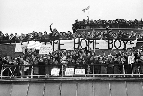  The Beatles make their return to London Airport on February 22