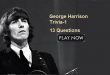 George Harrison Trivia -1