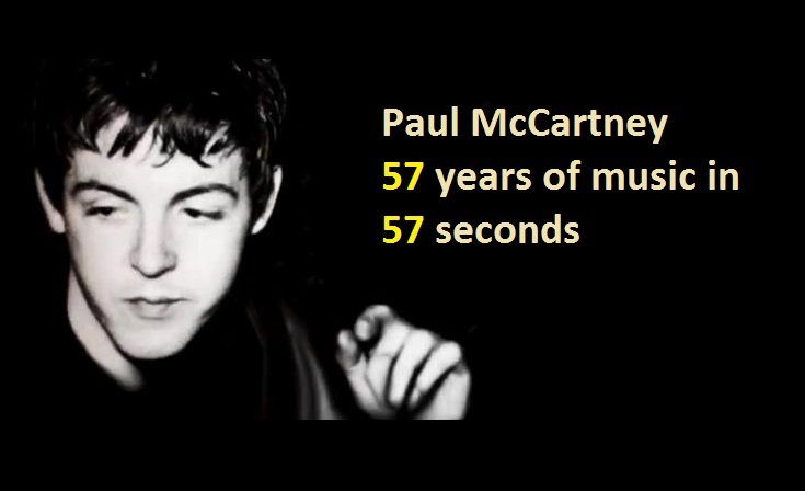 Paul McCartney - 57 years of music in 57 seconds