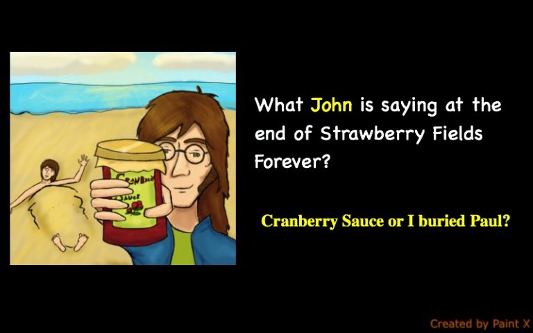 What John is saying at the end of Strawberry Fields Forever?