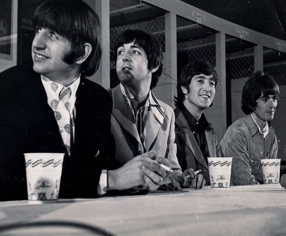 The Beatles holding a press conference at DC Stadium, Washington D.C., August 15th 1966