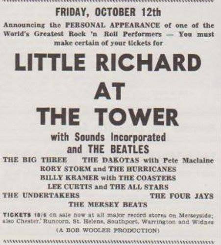 October 12, 1962 - The Beatles met Little Richard for the first time