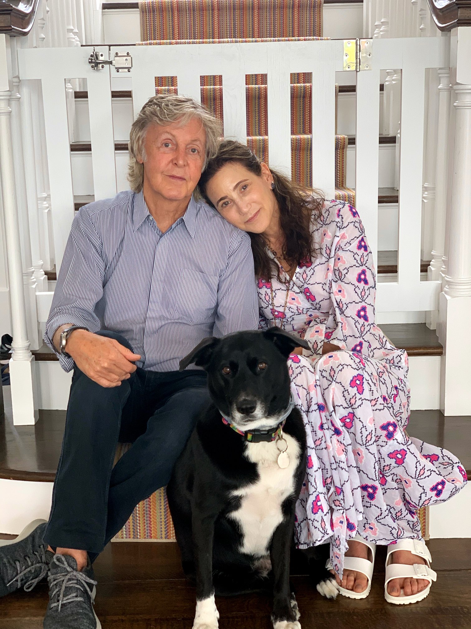 Here are Paul and Nancy with their rescue dog, Rose 