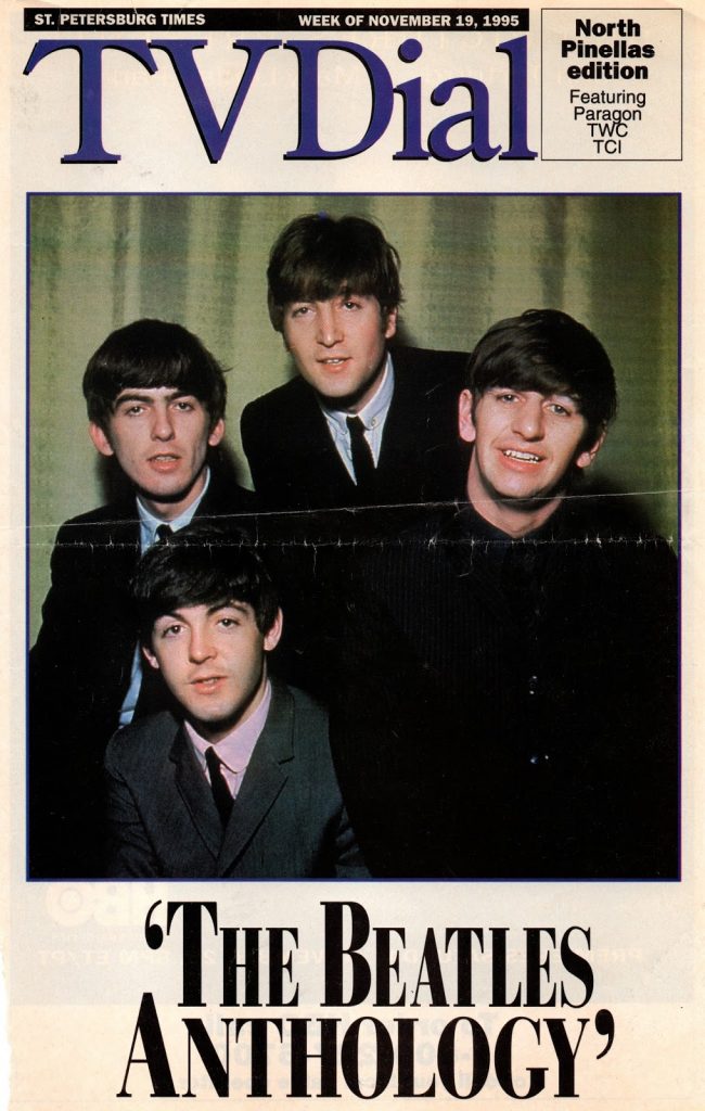 1995 First part of 'The Beatles Anthology' TV documentary is aired by ABC-TV in the USA.