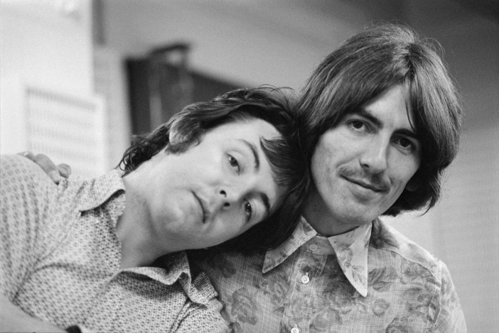 Paul McCartney and George Harrison September 1968