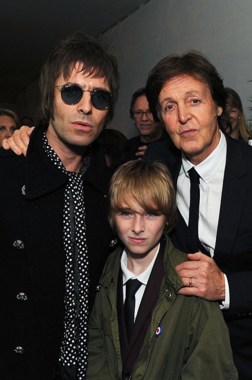 Paul with Liam Gallagher and Liam’s son