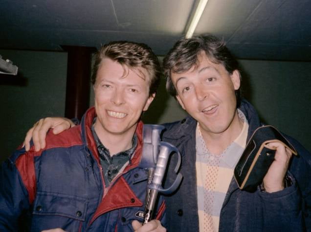 David Bowie and Paul McCartney