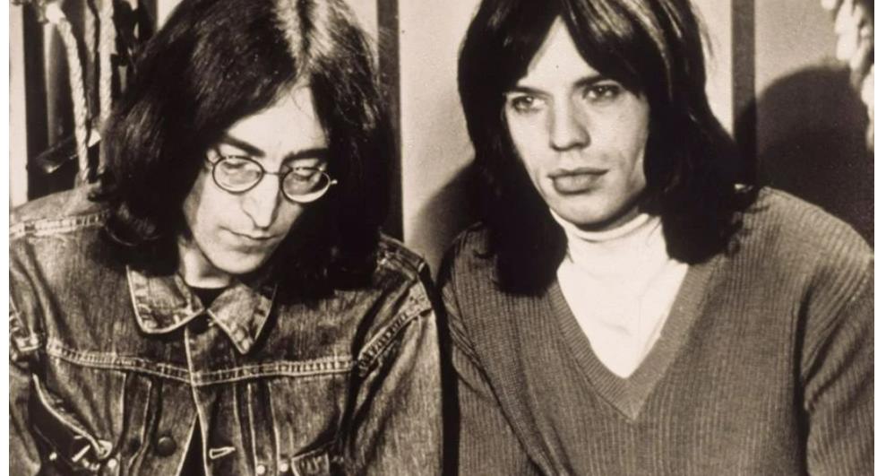 Mick Jagger and John Lennon