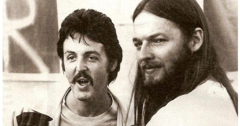 Paul McCartney and David Gilmour