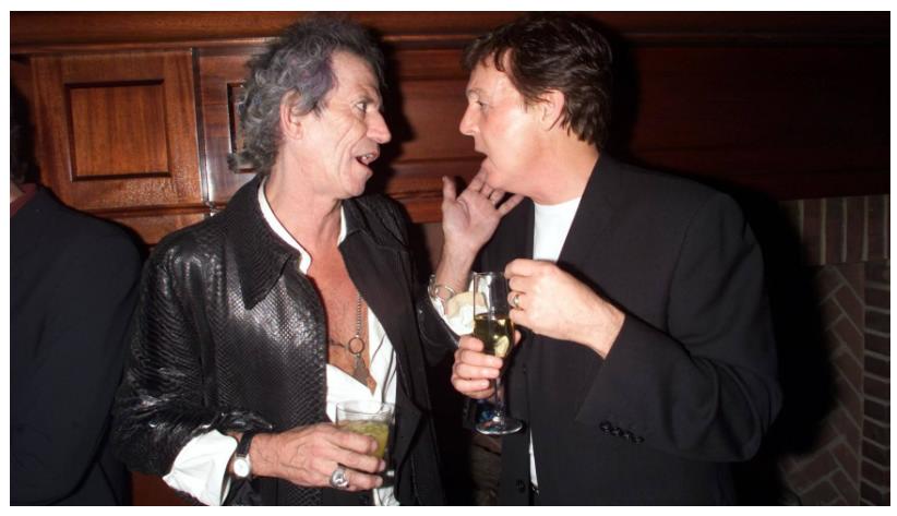 Paul McCartney and Keith Richards