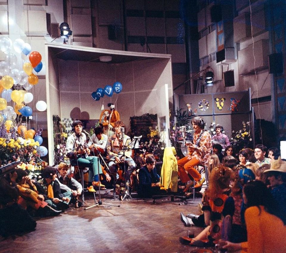 June 25, 1967 - At EMI's Abbey Road Studios in London, The Beatles.