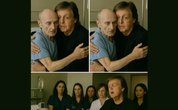 Paul McCartney visits Phil Collins in hospital