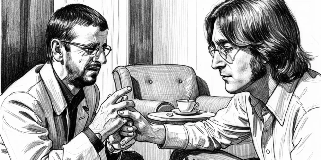 Ringo Starr and John Lennon Last meet