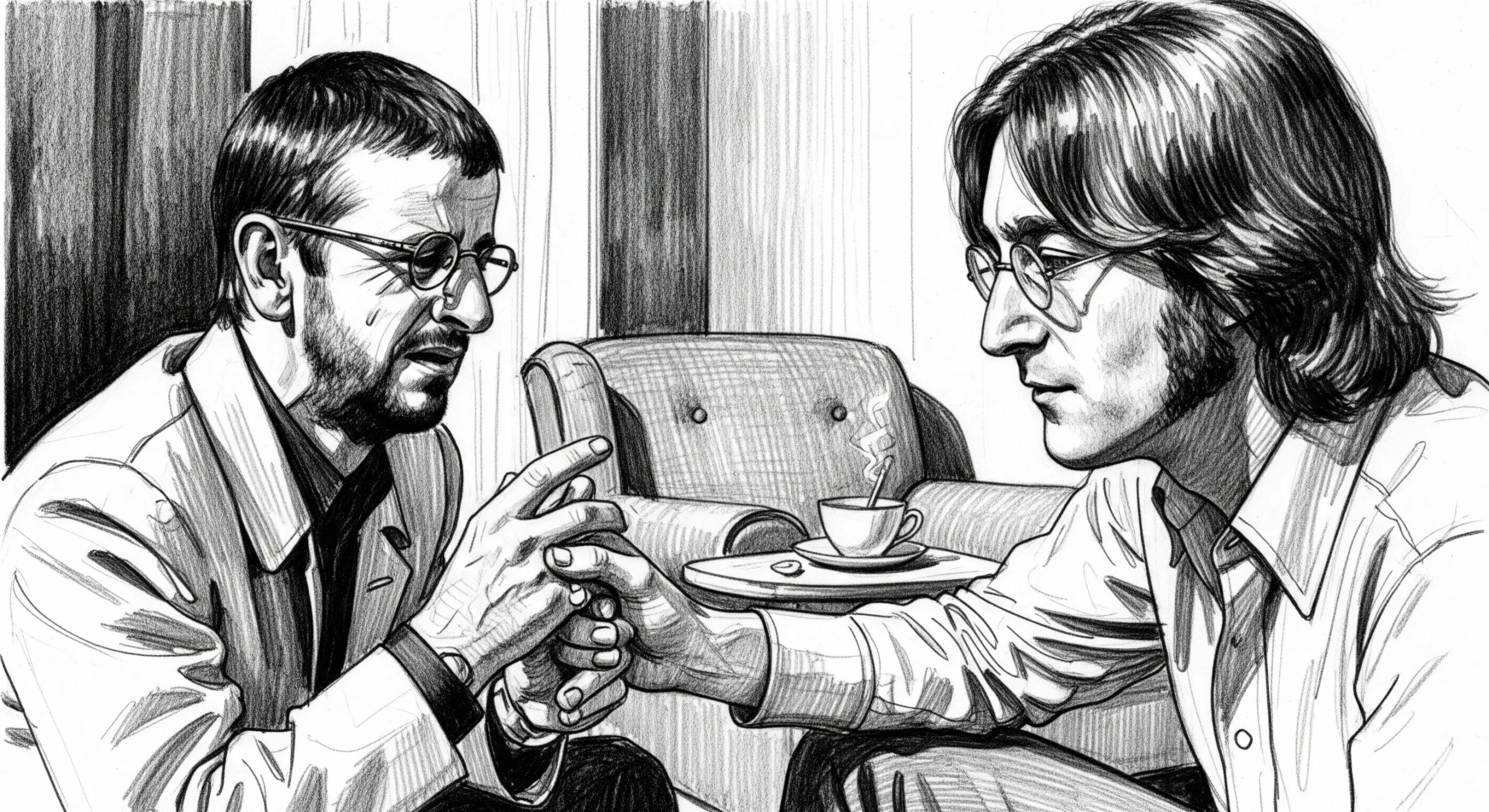 Ringo Starr and John Lennon Last meet
