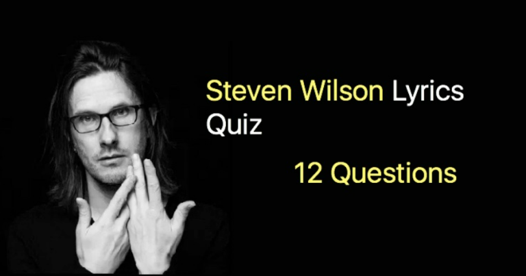 Steven Wilson Lyrics Quiz - 12 Questions
