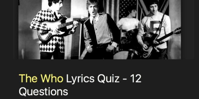 The Who Lyrics Quiz – 12 Questions