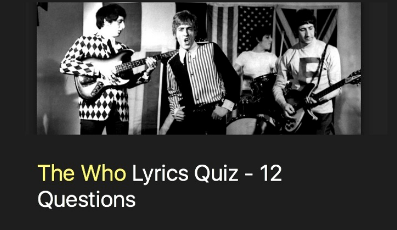The Who Lyrics Quiz – 12 Questions