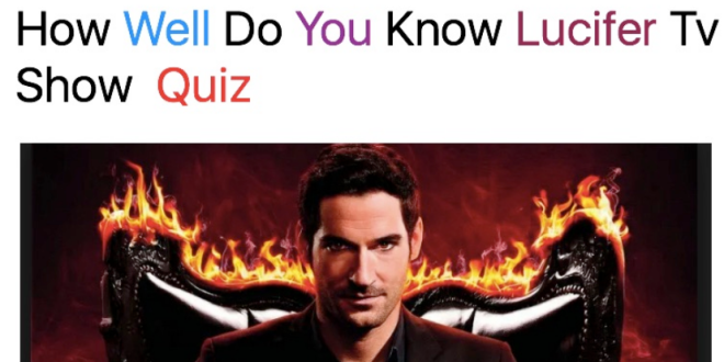 Lucifer Tv Show Trivia Quiz - 14 Questions