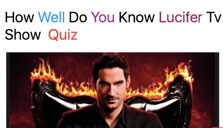 Lucifer Tv Show Trivia Quiz - 14 Questions