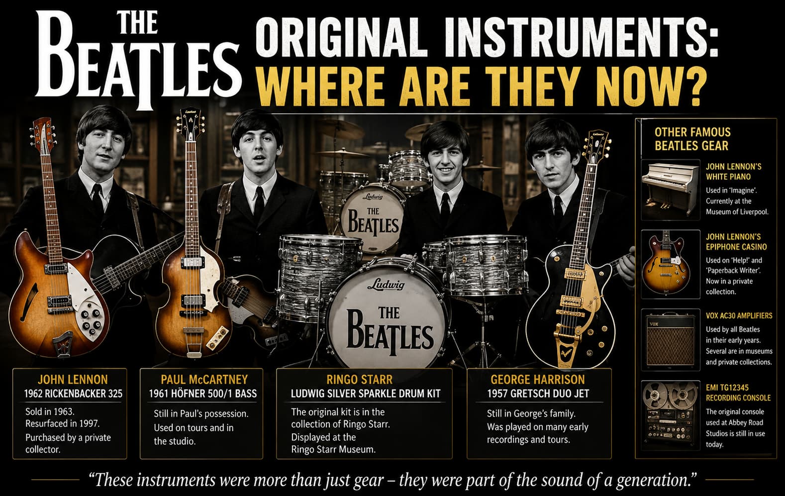 Beatles Original Instruments